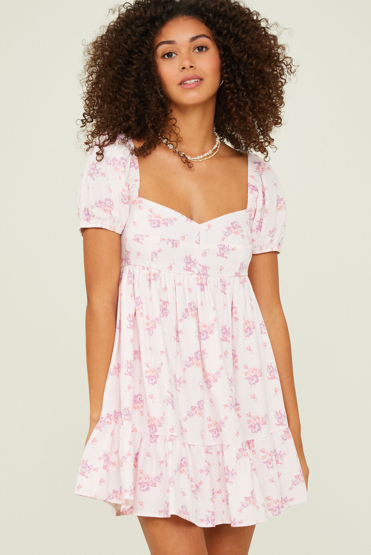altar'd state pink floral dress Altar'd State | Tess Floral Mini Dress | PINK-MULTI | Material: 100% Cotton, Lining: 100% Cotton