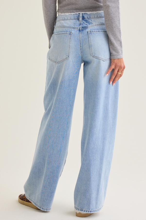 Sydney Low Rise Wide Leg Jeans Detail 5 - Altar'd State