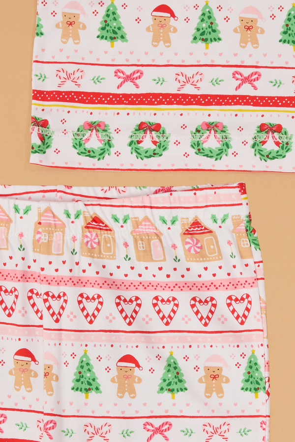 Gingerbread Fair Isle Long Sleeve Lounge Set Detail 2 - Altar'd State