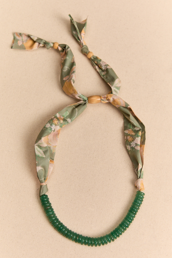 Willow Beaded Scarf Necklace - Altar'd State