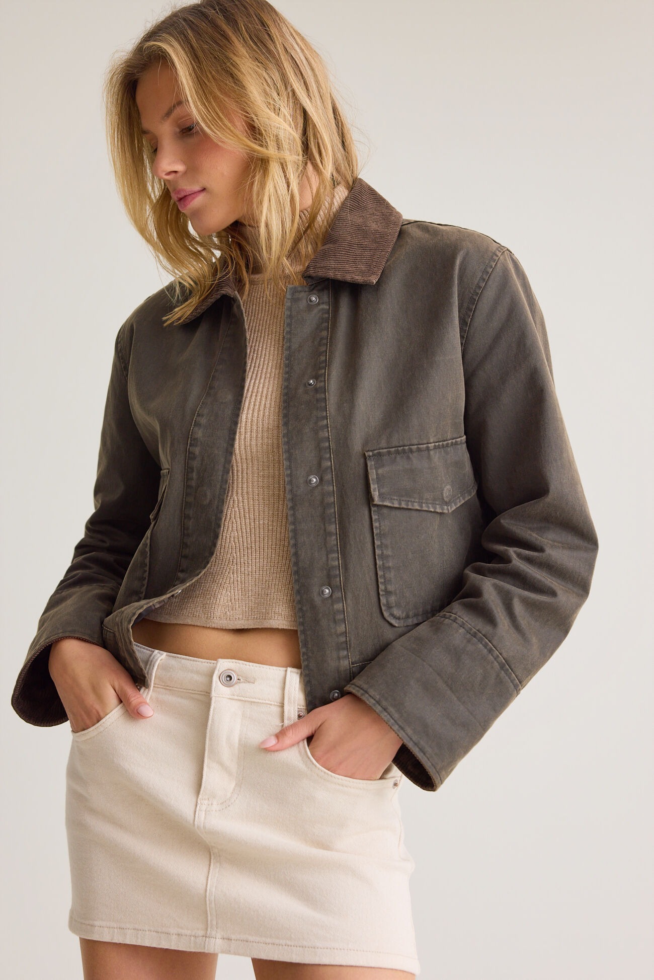 Brilee Cropped Barn Jacket