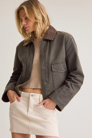 Brilee Cropped Barn Jacket - Altar'd State - 