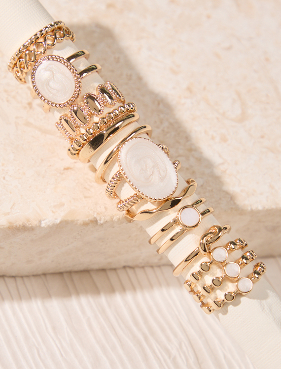 Textured Muse Ring Set Detail 1 - Altar'd State