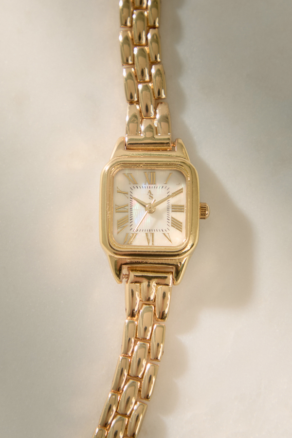 Square Face Watch Panther Link Detail 3 - Altar'd State