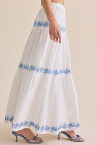 Addy Embroidered Maxi Skirt Detail 4 - Altar'd State