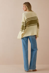 Nala Oversized Stripe Sweater Detail 4 - Altar'd State