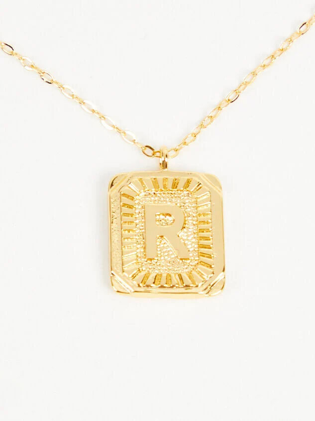 Burst Tag Monogram Necklace - R | Altar 