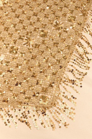 Jada Crochet Sequin Fringe Scarf - Altar'd State