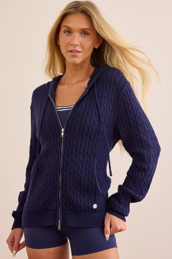Dynamic Knit Zip-Up Jacket - Altar'd State