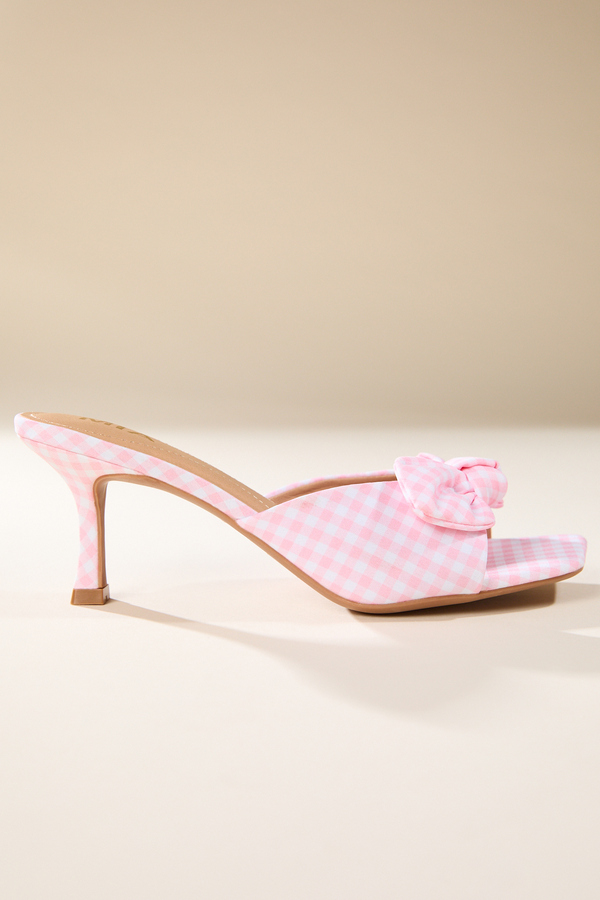 Elyzza Fabric Bow Kitten Heel Detail 3 - Altar'd State