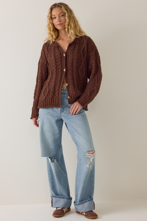Raquel Cable Knit Cardigan - Altar'd State - 