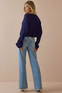 Stormie Textured Henley Sweater Detail 6 - Altar'd State