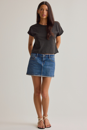 Demi Slub Roll Sleeve Tee - Altar'd State
