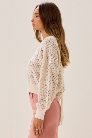 Kathleen Pointelle Sweater - Altar'd State