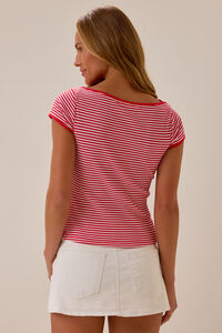 Brexley Outseam Stripe Tee Detail 5 - Altar'd State