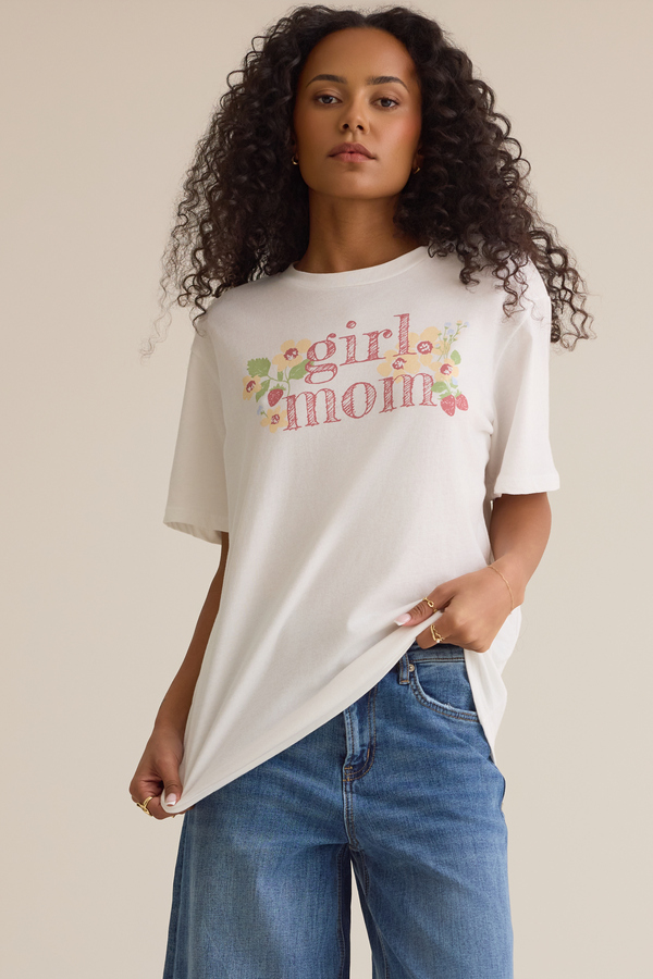 Girl Mom Floral Tee Detail 3 - Altar'd State