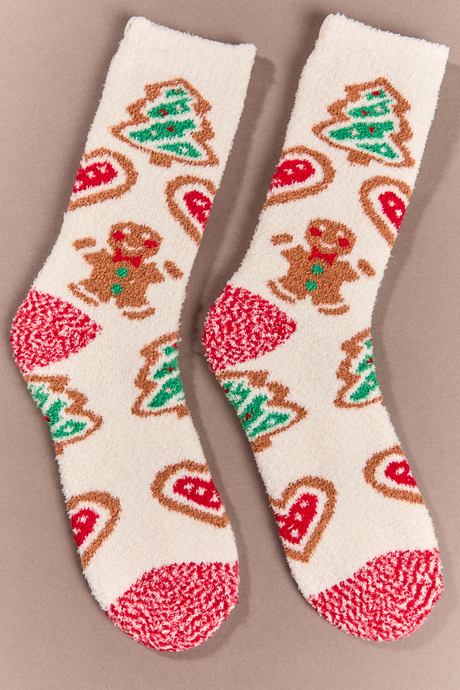 Gingerbread Fuzzy Socks - Altar'd State