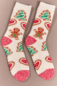 Gingerbread Fuzzy Socks - Altar'd State