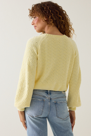 Alyssa Leaf Chenille Sweater - Altar'd State - 