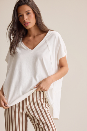 Rane Oversized V-Neck Tee - Altar'd State - 