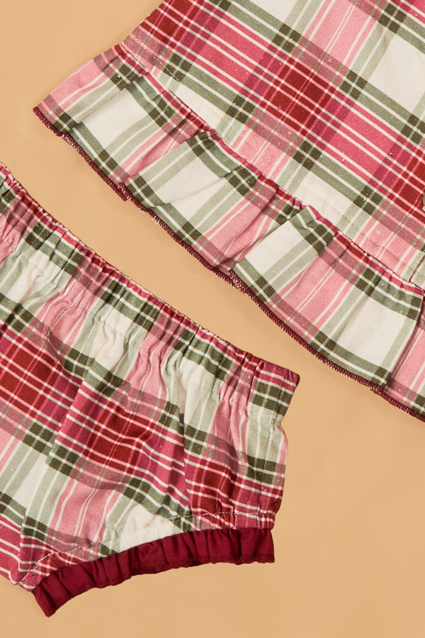 Plaid Wishes Lounge Dress Detail 3 - Altar'd State