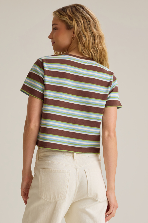 Iggy Stripe Crop Tee Detail 4 - Altar'd State