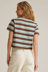 Iggy Stripe Crop Tee Detail 4 - Altar'd State