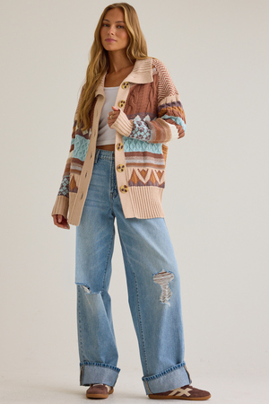 Kadence Fair Isle Cardigan - Altar'd State - 