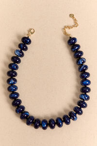 Indigo Swirl Statement Bead Necklace Detail 2 - Altar'd State