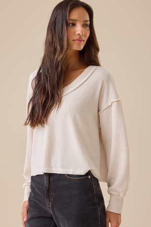 Layne Ribbed Top - Altar'd State - 