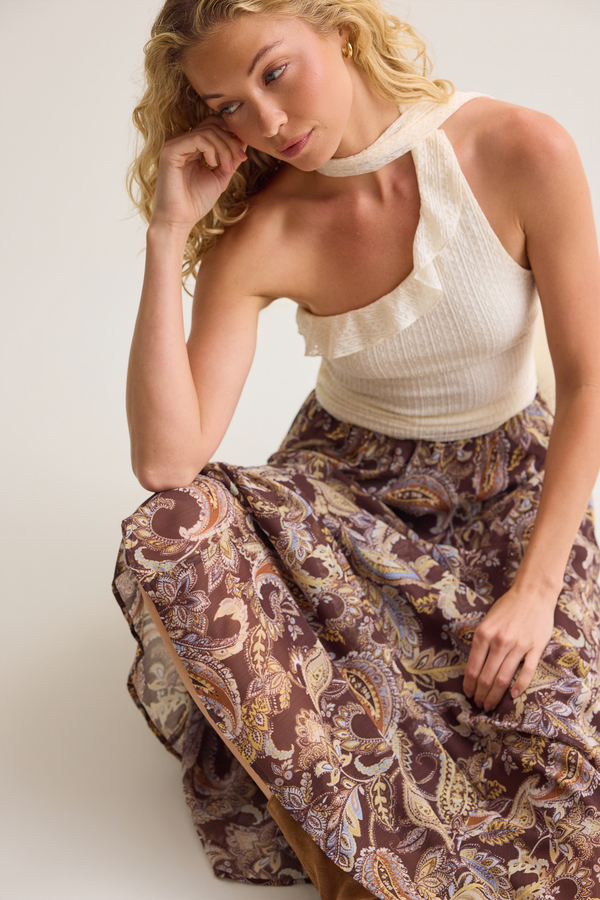 Janet Paisley Midi Skirt - Altar'd State