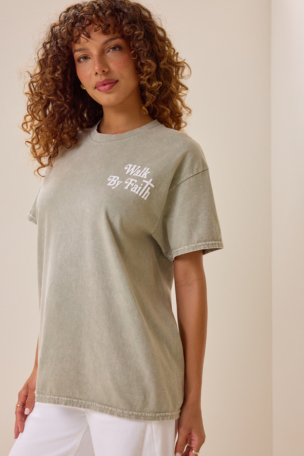Walk By Faith Oversized Tee Detail 5 - Altar'd State