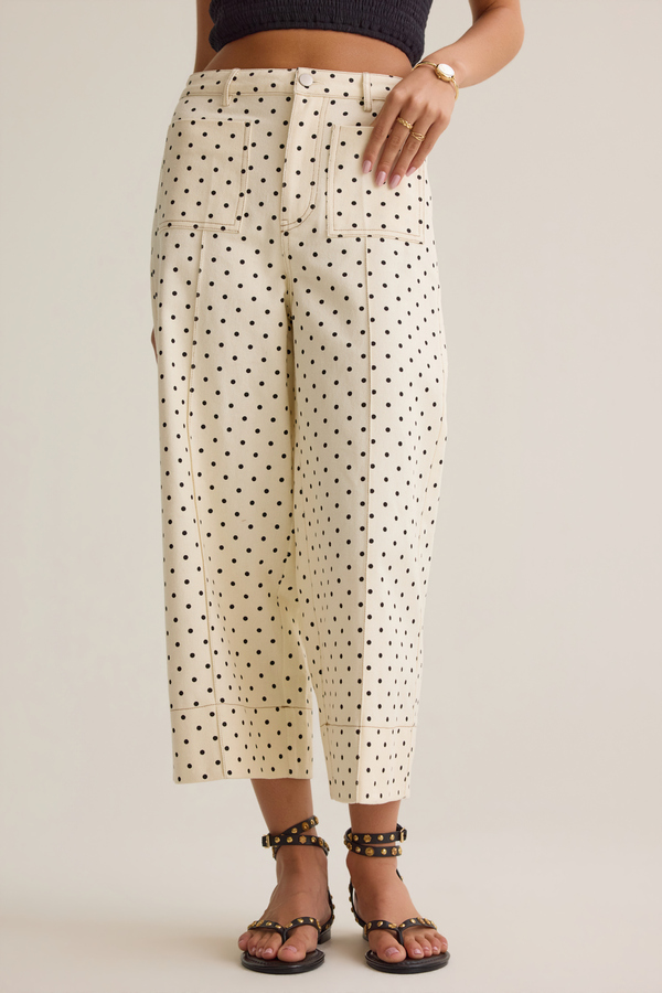Ellie Crop Dot Pant Detail 3 - Altar'd State