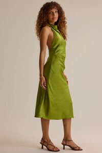 Maggie Satin Midi Dress Detail 5 - Altar'd State