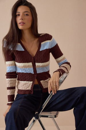 Harper Cable Knit Cardigan - Altar'd State - 