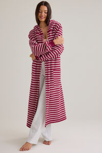 Dolores Stripe Hooded Robe Detail 3 - Altar'd State