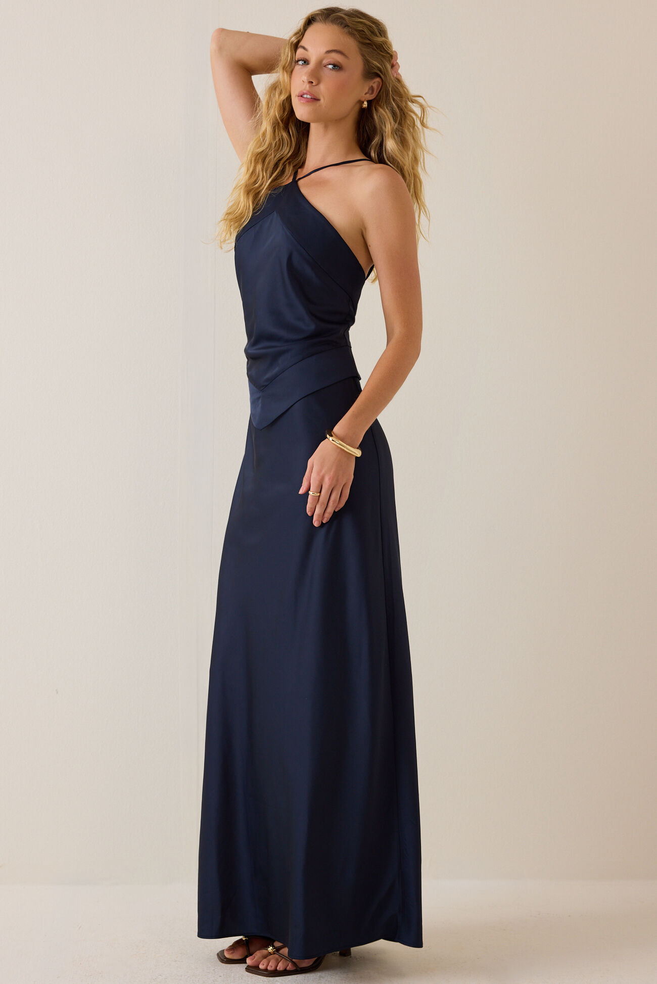 Isabella Satin Maxi Dress
