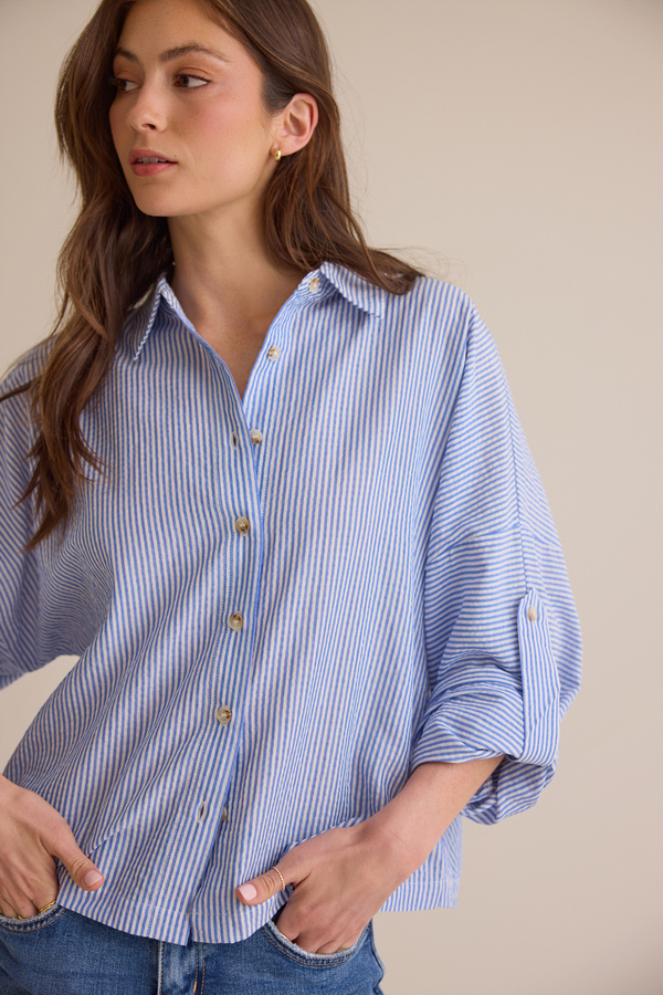 Lillian Button Up Top Detail 2 - Altar'd State