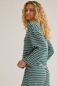 Cate Striped Crewneck Top Detail 5 - Altar'd State