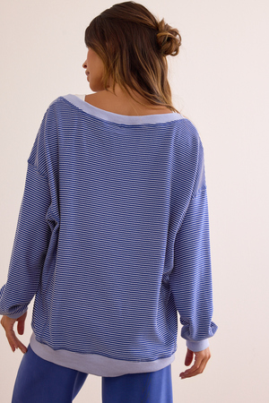 Weekend Stripe V-Neck - Altar'd State - 
