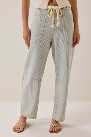 Laine Striped Barrel Jeans - Altar'd State - 
