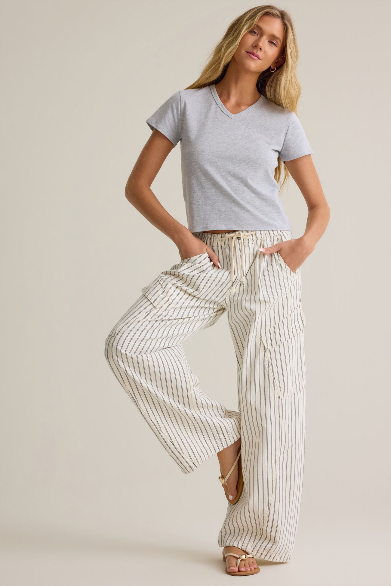 Alana V Neck Fitted Tee