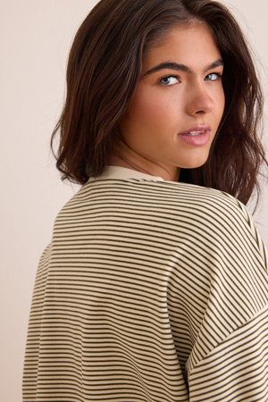 Weekend Stripe Lounge Top - Altar'd State - 