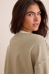 Weekend Stripe Lounge Top Detail 5 - Altar'd State