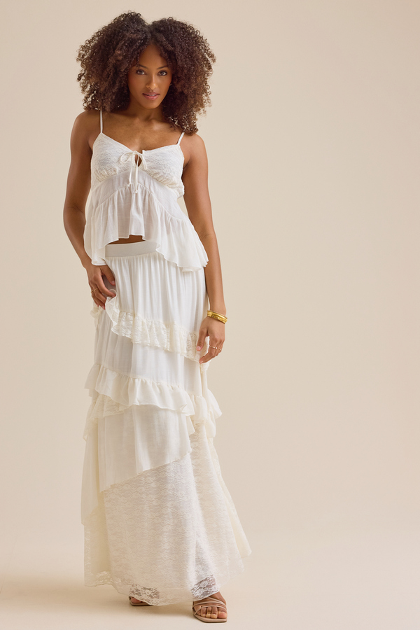 Evangeline Lace Tank Top Detail 2 - Altar'd State
