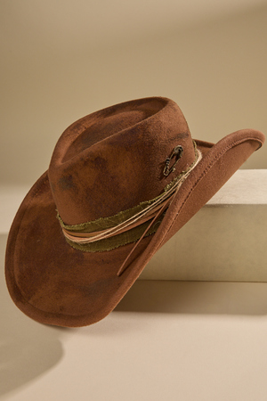 Altar’d State Leather Look Boho Cowboy Hat NWT Altar main image 4