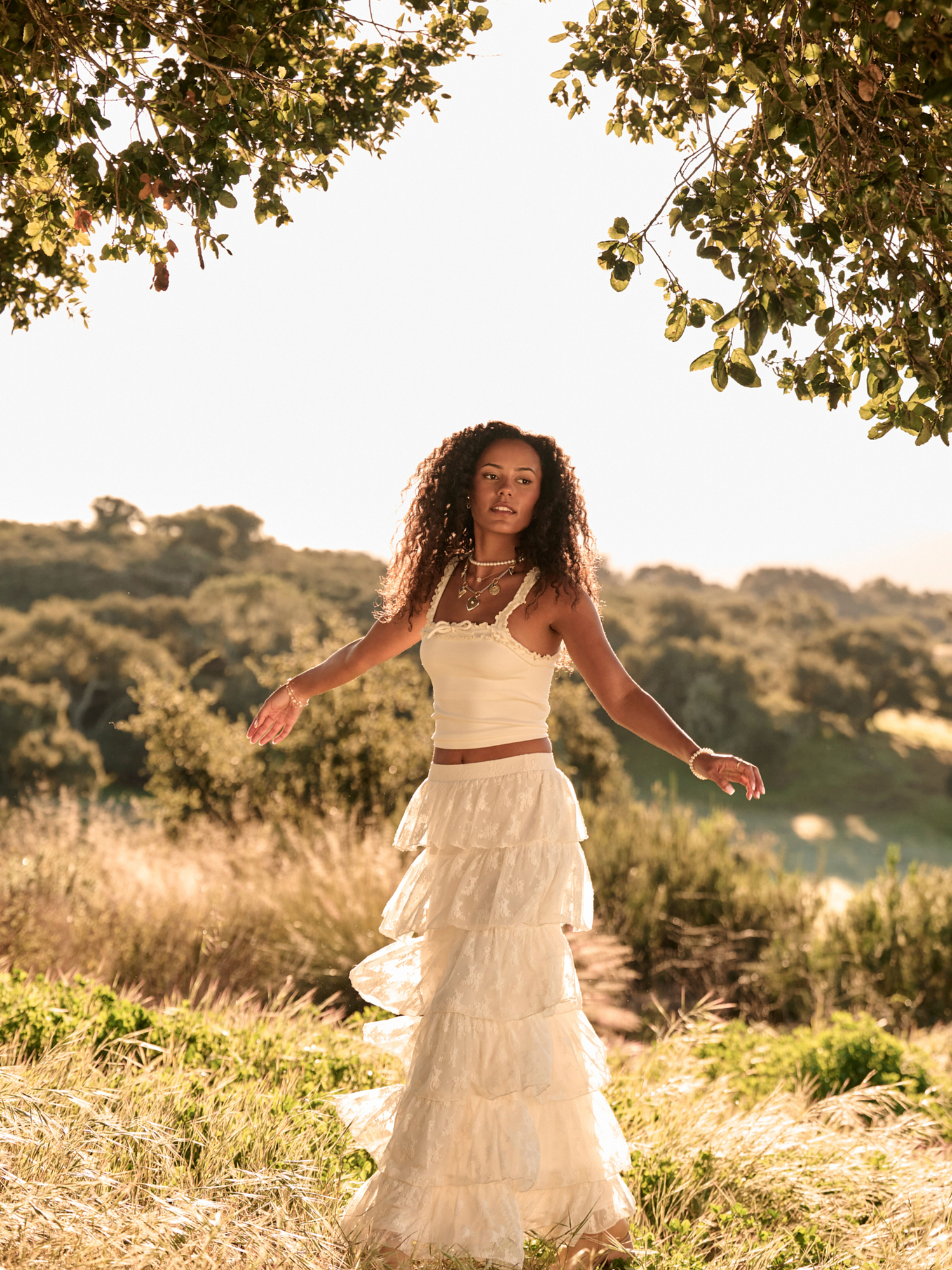 Danny Lace Maxi Skirt in Ivory | Altar'd State