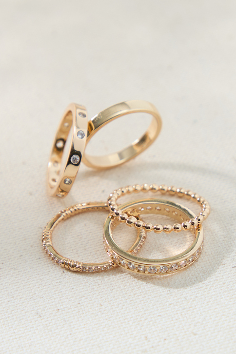 Crystal Ring Set - Altar'd State
