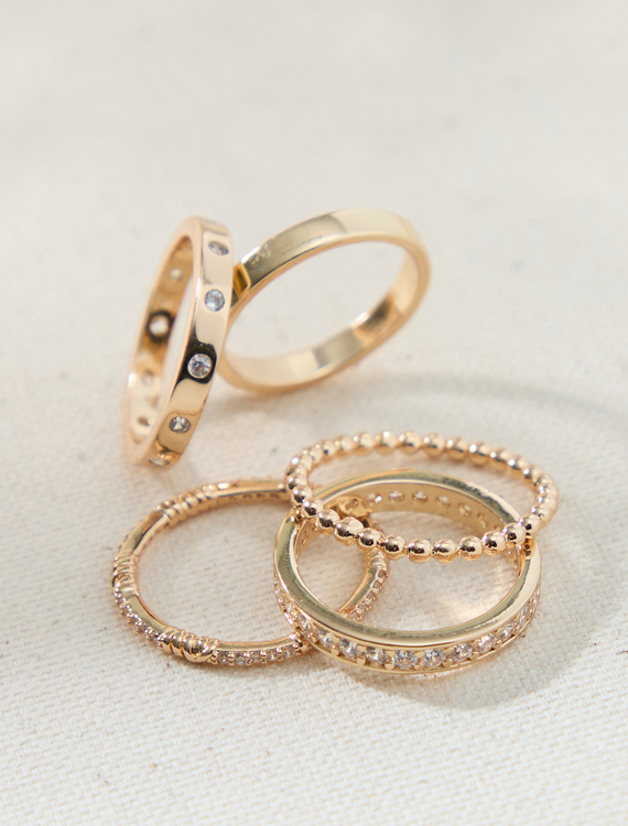 Crystal Ring Set Detail 1 - Altar'd State