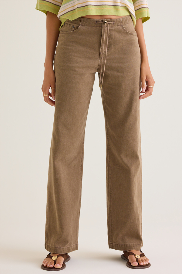 Lynn Tie Waist Low-Rise Jean Detail 3 - Altar'd State